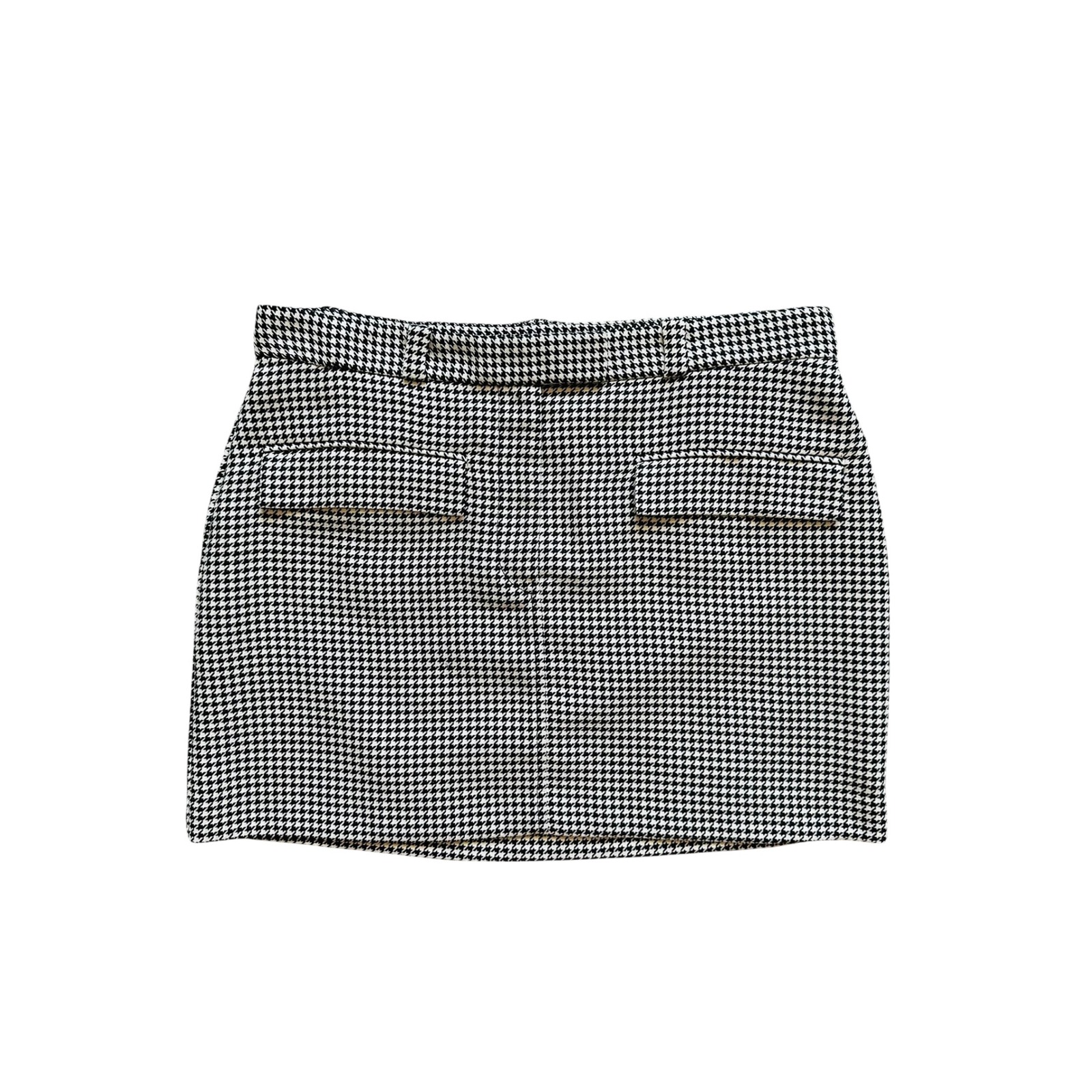 Baum Und Pferdgarten Houndstooth Mini Skirt Black White Plaid Size 38